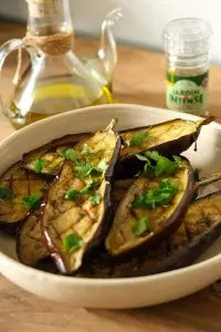 Aubergines au croquant d'ail et ciboulette Jardin Intense