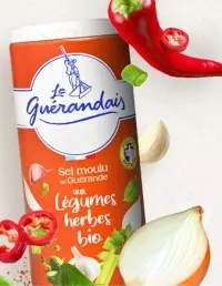 Sel aromatisé aux légumes et herbes BIO Le Guérandais